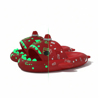 Luminous Shark Slippers for Couples - Non-slip Home Shoes