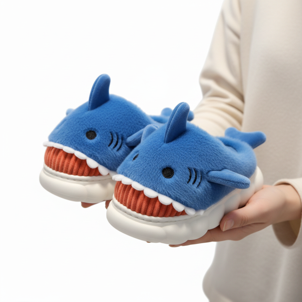 Pantufas Tubarão - Azul
