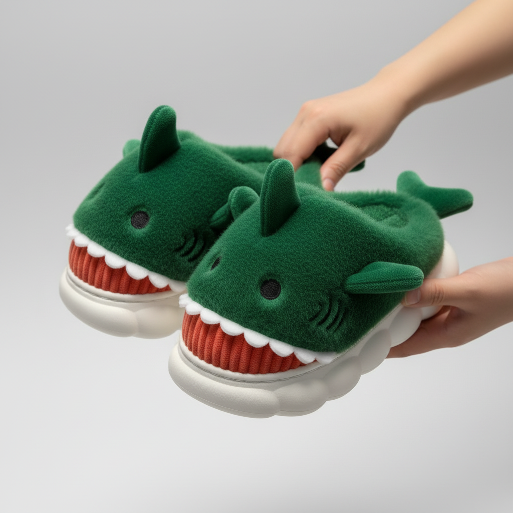 Pantufas Tubarão - Verde